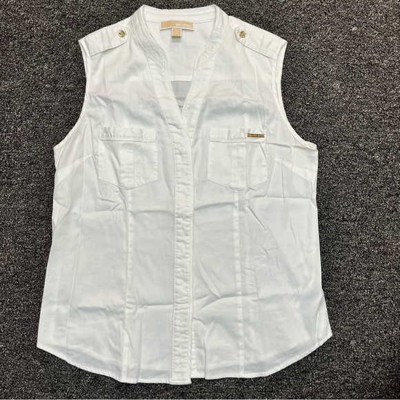 Michael Kors Tops - Michael Kors White Sleeveless Blouse